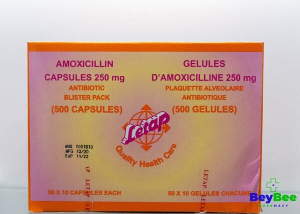 Amoxicillin 250mg Capsules (Letap)