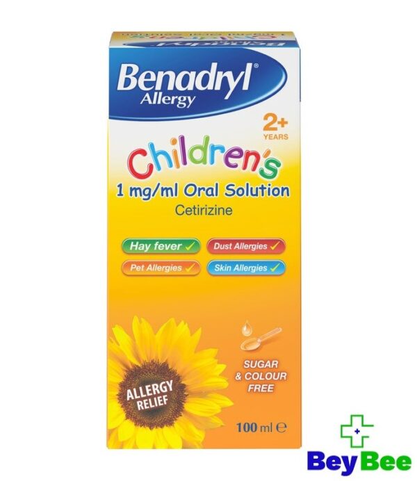Benadryl Allergy (Cetirizine) Children’s 1mg/mL Oral Solution