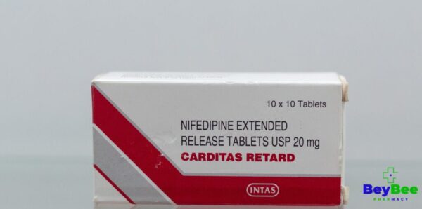 Carditas Retard (Nifedipine Extended Release 20mg) Tablets