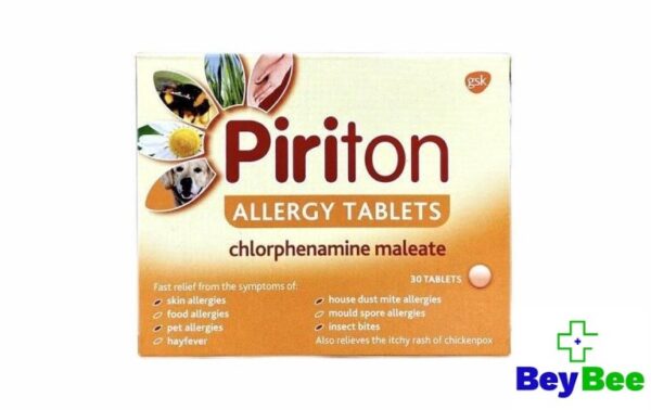 Piriton (Chlorphenamine Maleate) Allergy Tablets