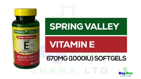 Spring Valley Vitamin E 670mg (1000IU) Softgels