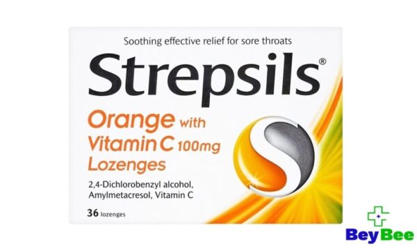 Strepsils Orange with Vitamin C 100mg Lozenges