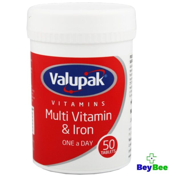 Valupak Multi Vitamin & Iron Tablets