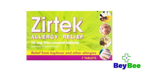 Zirtek (Cetirizine Dihydrochloride) Allergy Relief Tablets